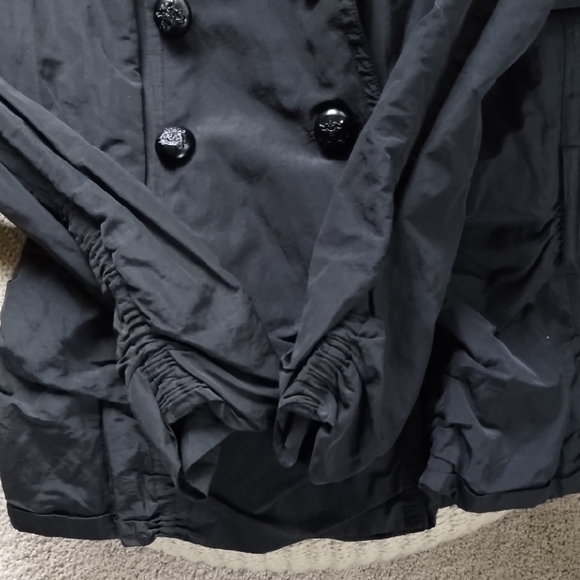 Etcetera Black Pea Coat with Standing Collar - Picture 14 of 15